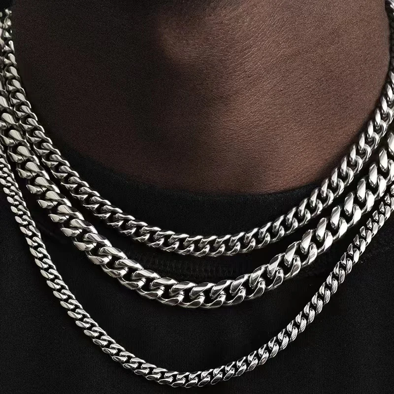 Basic Punk Stainless Steel 3,5,7mm Curb Cuban Necklaces For Men Women Black Gold Color Link Chain Chokers Solid Metal Jewelry
Basic Punk Stainless Steel 3,5,7mm Curb Cuban Necklaces For Men Women Black Gold Color Link Chain Chokers Solid Metal Jewelry
