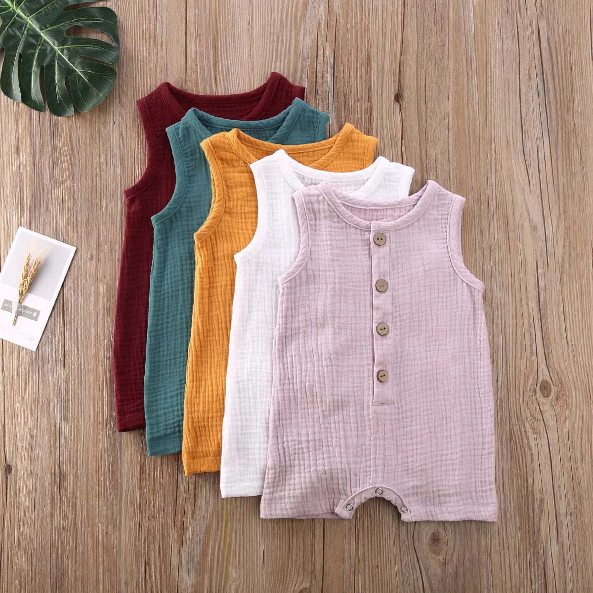 Newborn Baby Boy Girl Sleeveless Cotton Romper Unisex Summer Kids Sleeveless Single Breasted Clothes Set
Newborn Baby Boy Girl Sleeveless Cotton Romper Unisex Summer Kids Sleeveless Single Breasted Clothes Set