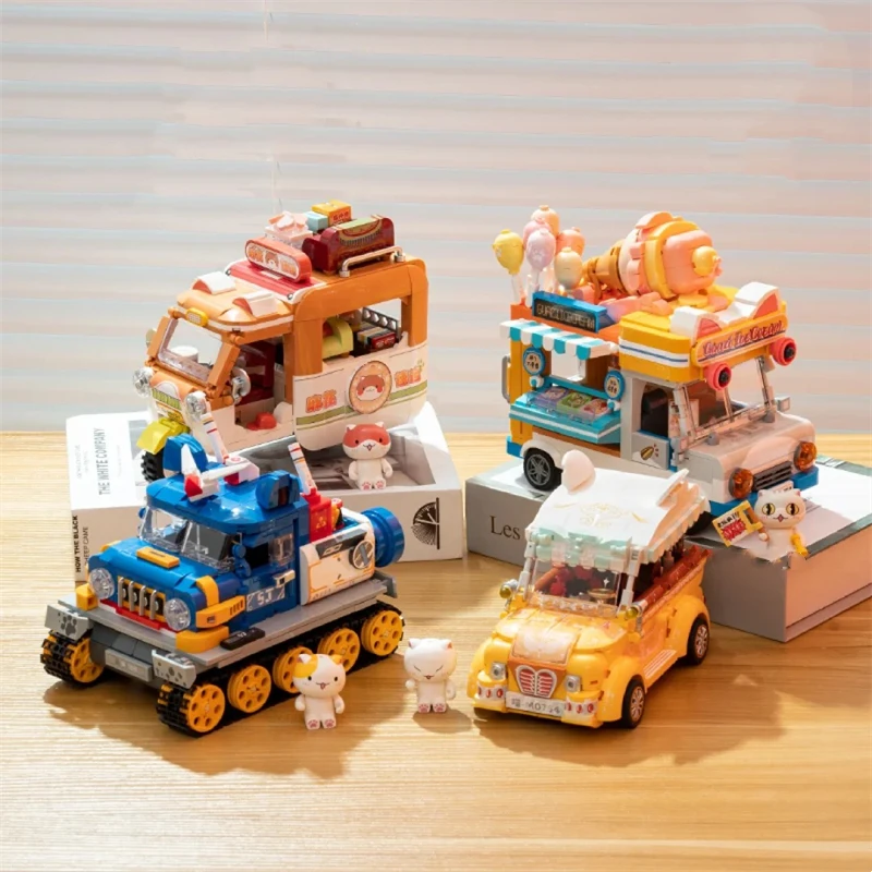 Cartoon cat building blocks, car models, animation peripheral collection, building toys, birthday gifts, desktop decorations
Cartoon cat building blocks, car models, animation peripheral collection, building toys, birthday gifts, desktop decorations