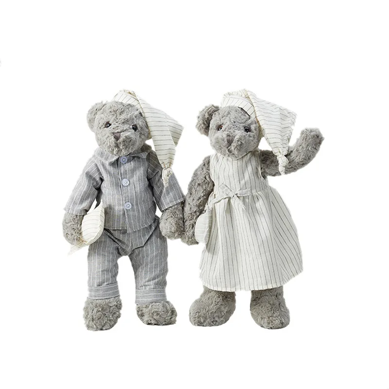 40cm Couple Teddy Bear Plush Toys Kawaii Grey Bears Stuffed Doll With Clothes Baby Children Birthday Christmas Gift for Boy Girl
40cm Couple Teddy Bear Plush Toys Kawaii Grey Bears Stuffed Doll With Clothes Baby Children Birthday Christmas Gift for Boy Girl