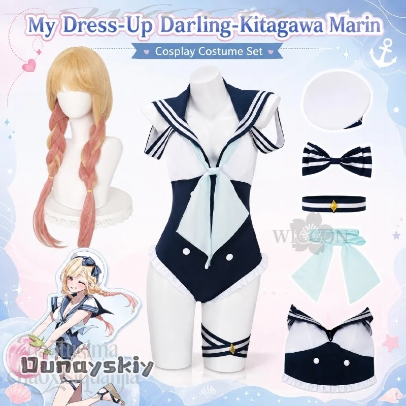 Anime Dress Up Cos Darling Cosplay Kitagawa Marin New Outfit Kawaii Sailor Suit Styles Sexy Swimwear Bikini Hat Wigs Halloween
Anime Dress Up Cos Darling Cosplay Kitagawa Marin New Outfit Kawaii Sailor Suit Styles Sexy Swimwear Bikini Hat Wigs Halloween