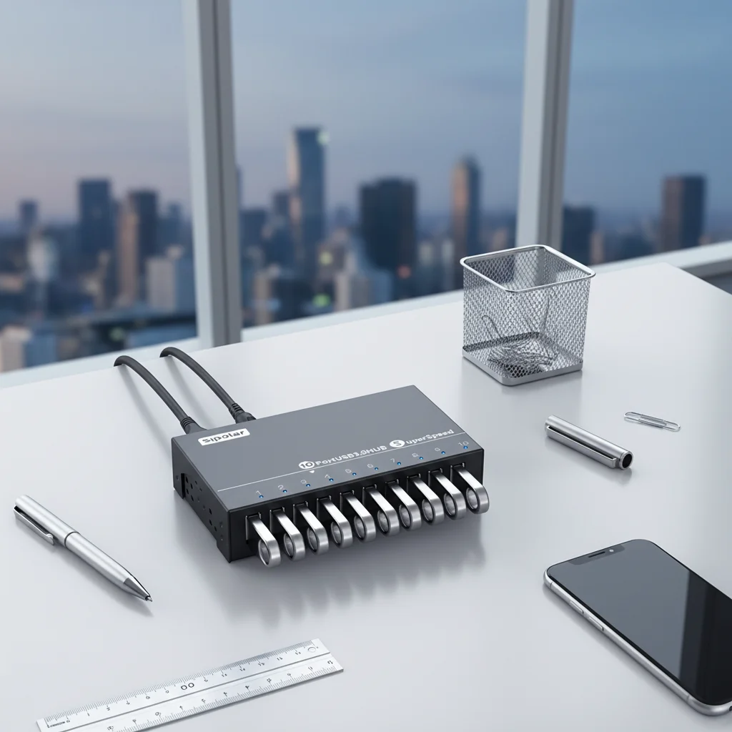 Sipolar A-103 10-Port USB 3.0 Hub: 60W Powered USB Splitter for Computer Accessories High-Speed Data Transfer
Sipolar A-103 10-Port USB 3.0 Hub: 60W Powered USB Splitter for Computer Accessories High-Speed Data Transfer