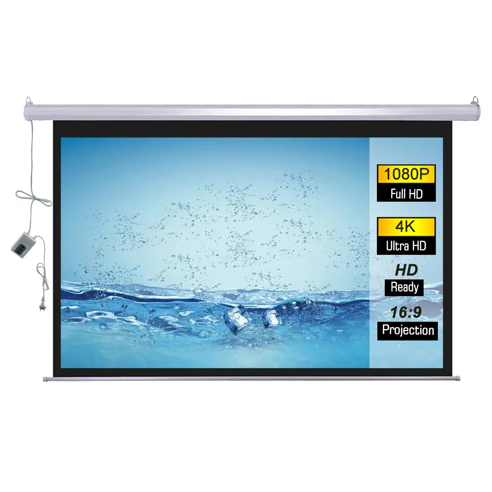 84Inch 4:3 HD Electric Projector Screen with Remote Control Motorized Projection Screen Curtain for Home Cinema Business School
84Inch 4:3 HD Electric Projector Screen with Remote Control Motorized Projection Screen Curtain for Home Cinema Business School