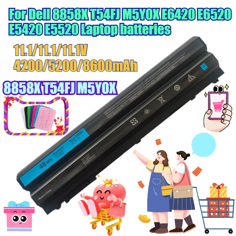 11,1/11,1/11,1 В 4200/5200/8600 мАч для Dell 8858X T54FJ M5Y0X E6420 E6520 E5420 E5520 аккумуляторы для ноутбуков
11,1/11,1/11,1 В 4200/5200/8600 мАч для Dell 8858X T54FJ M5Y0X E6420 E6520 E5420 E5520 аккумуляторы для ноутбуков