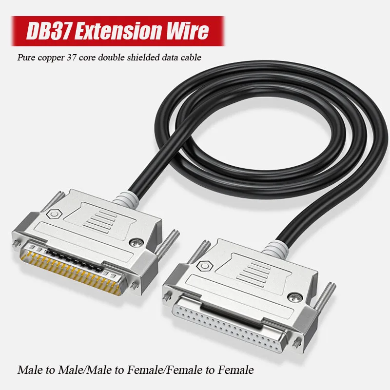 Pure Copper DB37 Connecting Wire Male to Male to Female to Female Extension Line 37Pin Ddouble Shielded Data Cable 1-15 Meter
Pure Copper DB37 Connecting Wire Male to Male to Female to Female Extension Line 37Pin Ddouble Shielded Data Cable 1-15 Meter