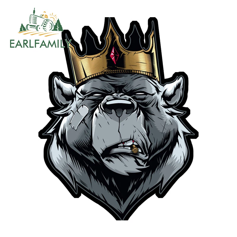 EARLFAMILY 13cm x 10.3cm Cartoon Bear King Car Sticker Vinyl Window Off-road Trunk Helmet Decal JDM Animal Big Head Stickers
EARLFAMILY 13cm x 10.3cm Cartoon Bear King Car Sticker Vinyl Window Off-road Trunk Helmet Decal JDM Animal Big Head Stickers