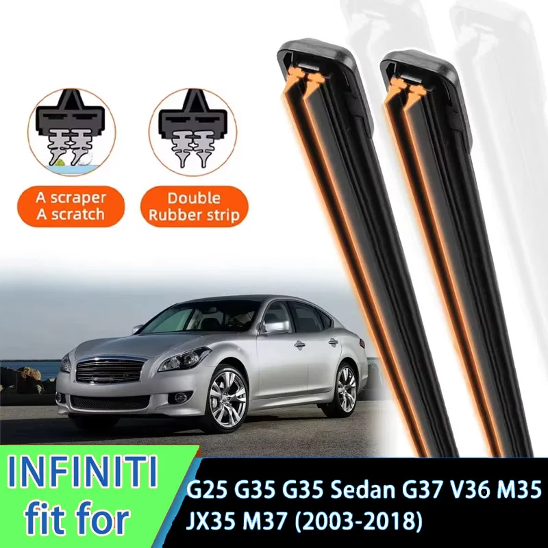 For INFINITI G25 G35 Sedan G37 V36 JX35 M35 M37 Front Windscreen Wipers Double Rubber Car Wiper Blades Car Accessories
For INFINITI G25 G35 Sedan G37 V36 JX35 M35 M37 Front Windscreen Wipers Double Rubber Car Wiper Blades Car Accessories