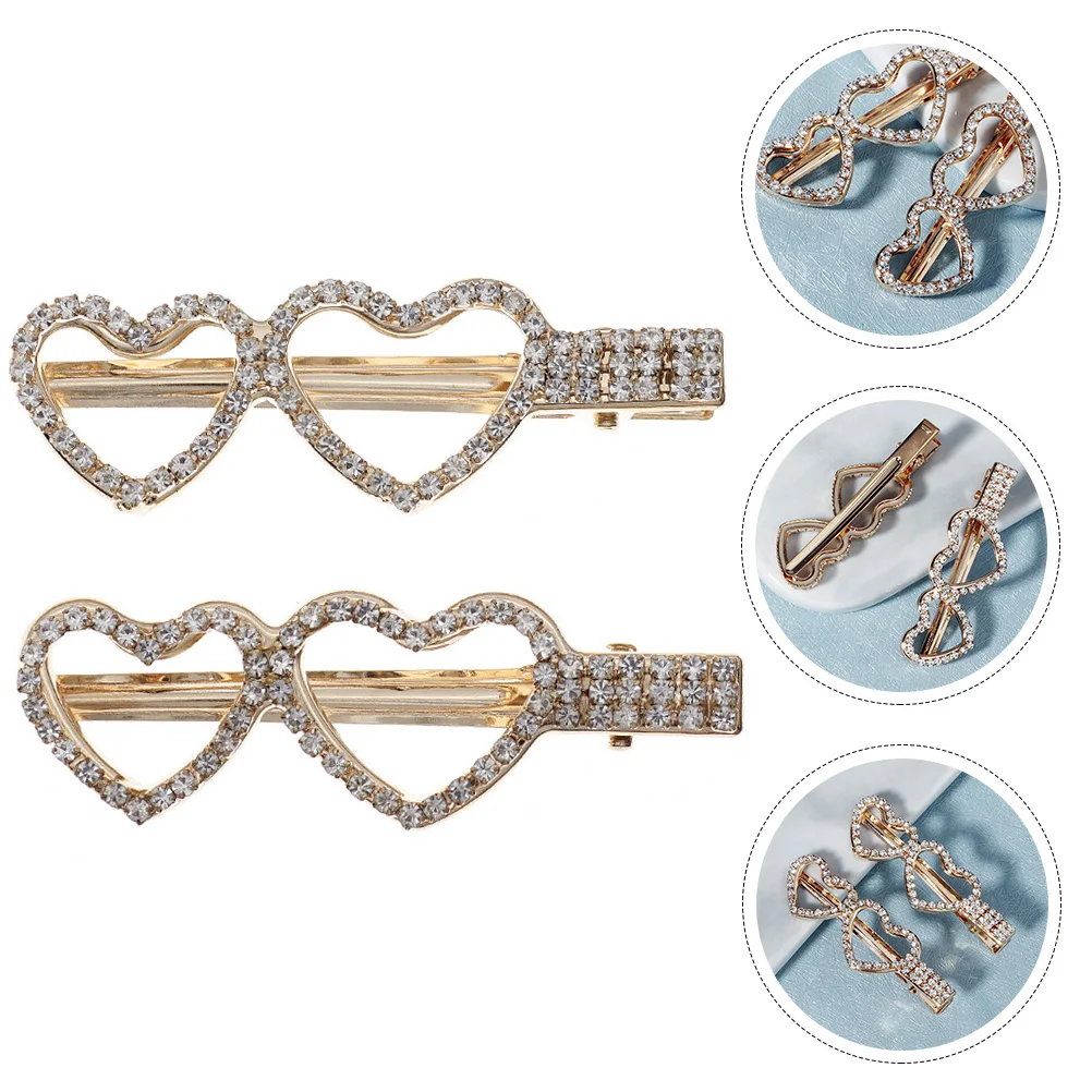 2 Pcs Loving Heart Rhinestone Hair Clips for Wedding Banquet Parties Women Girls Brides Beautiful Diamond Practical Aesthetic
2 Pcs Loving Heart Rhinestone Hair Clips for Wedding Banquet Parties Women Girls Brides Beautiful Diamond Practical Aesthetic