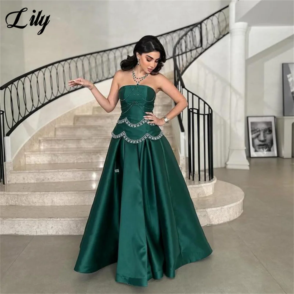 Lily Green A Line Beading Prom Dress Strapless Celebrity Dress Crystal Prom Gown Scalloped Embellishments 프롬 드레스 Customize
Lily Green A Line Beading Prom Dress Strapless Celebrity Dress Crystal Prom Gown Scalloped Embellishments 프롬 드레스 Customize
