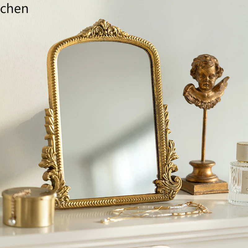 YXY Retro Tabletop Makeup Mirror Wall-Mounted Decorative Mirror Desktop Gold Carved Mirror Wooden Vanity
YXY Retro Tabletop Makeup Mirror Wall-Mounted Decorative Mirror Desktop Gold Carved Mirror Wooden Vanity