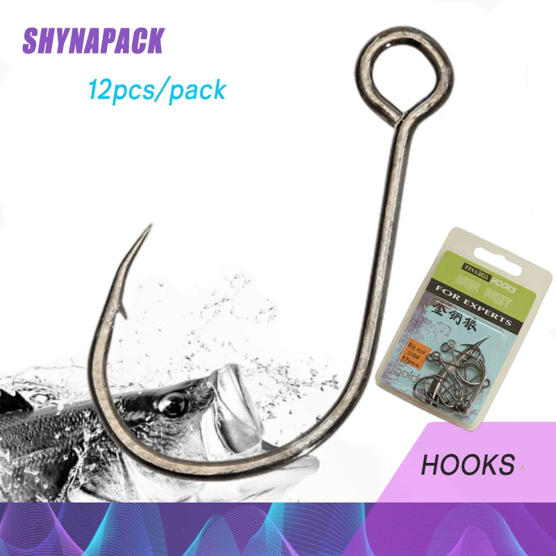 12 Pcs/pack High Carbon Steel Big Eye Fishing Hook For Live Bait And Hardbait Super Lock Fishhooks Lure Tackle Pescag Hooks
12 Pcs/pack High Carbon Steel Big Eye Fishing Hook For Live Bait And Hardbait Super Lock Fishhooks Lure Tackle Pescag Hooks