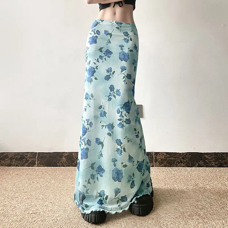 New Retro Fresh Printed Mesh Skirt for Summer 2025 Low Waist Slim Fit and Slimming Long Skirt
New Retro Fresh Printed Mesh Skirt for Summer 2025 Low Waist Slim Fit and Slimming Long Skirt