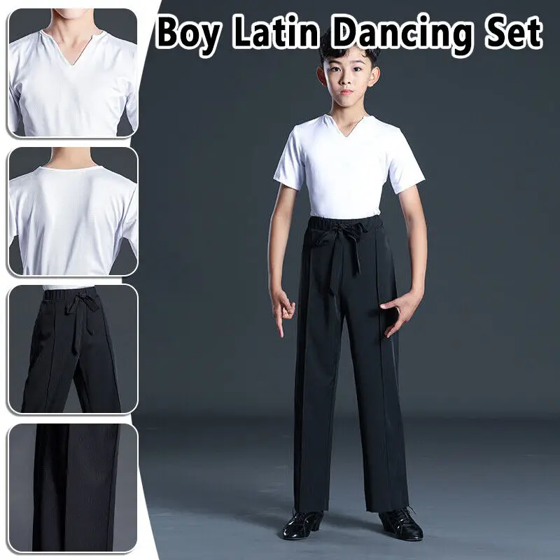 Latin Dance Pants Boys Latin Dance Practice Clothes Ballroom Training Performance Shirt Pants Suit Samba Cha Cha Latin Trousers
Latin Dance Pants Boys Latin Dance Practice Clothes Ballroom Training Performance Shirt Pants Suit Samba Cha Cha Latin Trousers