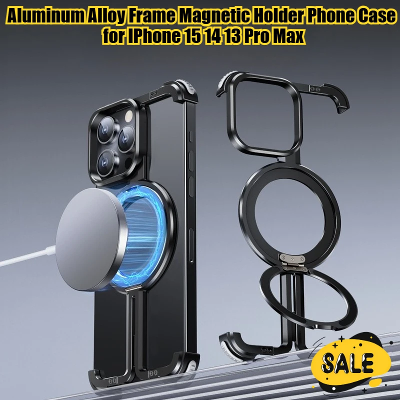 Aluminum Alloy Frame Metal Magnetic Phone Case for IPhone 15 14 13 Pro Max Wireless Charging Frameless Holder Shockproof Cover
Aluminum Alloy Frame Metal Magnetic Phone Case for IPhone 15 14 13 Pro Max Wireless Charging Frameless Holder Shockproof Cover