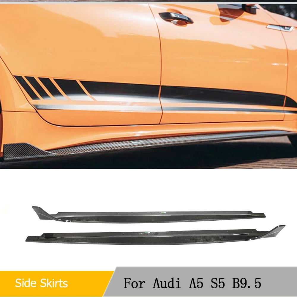 Dry Carbon Fiber Side Skirts Extension Lips Apron for Audi A5 S5 4 Door Sedan B9.5 2020-2023 Car Door Bumper Side Skirts
Dry Carbon Fiber Side Skirts Extension Lips Apron for Audi A5 S5 4 Door Sedan B9.5 2020-2023 Car Door Bumper Side Skirts