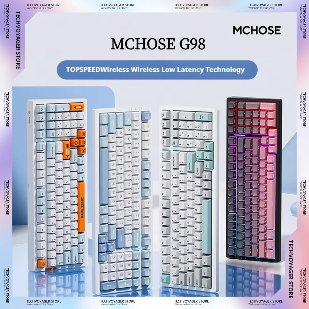 MCHOSE G98 Mechanical Keyboards PBT Keycaps RGB Hot Swap Wireless Tri-mode Customized Gaming Keyboards PC Esports Accessories
MCHOSE G98 Mechanical Keyboards PBT Keycaps RGB Hot Swap Wireless Tri-mode Customized Gaming Keyboards PC Esports Accessories