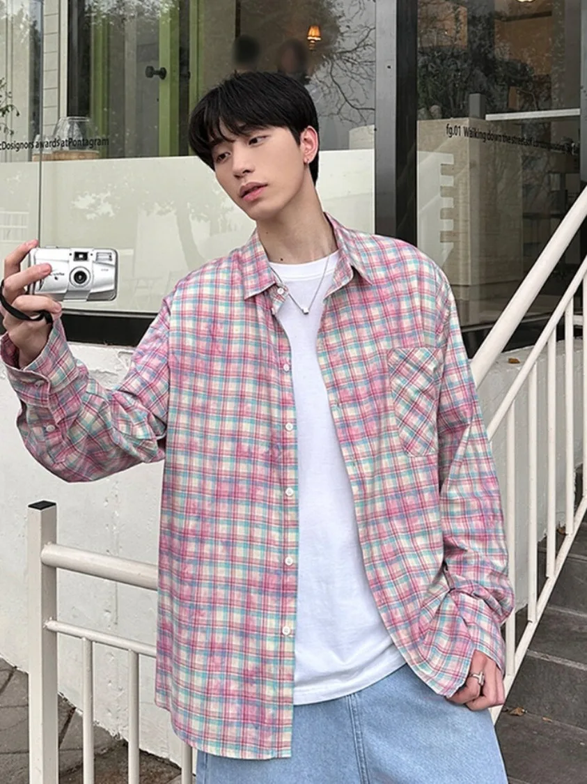 American Sle Oversized Plaid irt Men's Women's Retro Casual Spring Autumn Haome Loose Couple Top Breathable Long Sve
American Sle Oversized Plaid irt Men's Women's Retro Casual Spring Autumn Haome Loose Couple Top Breathable Long Sve