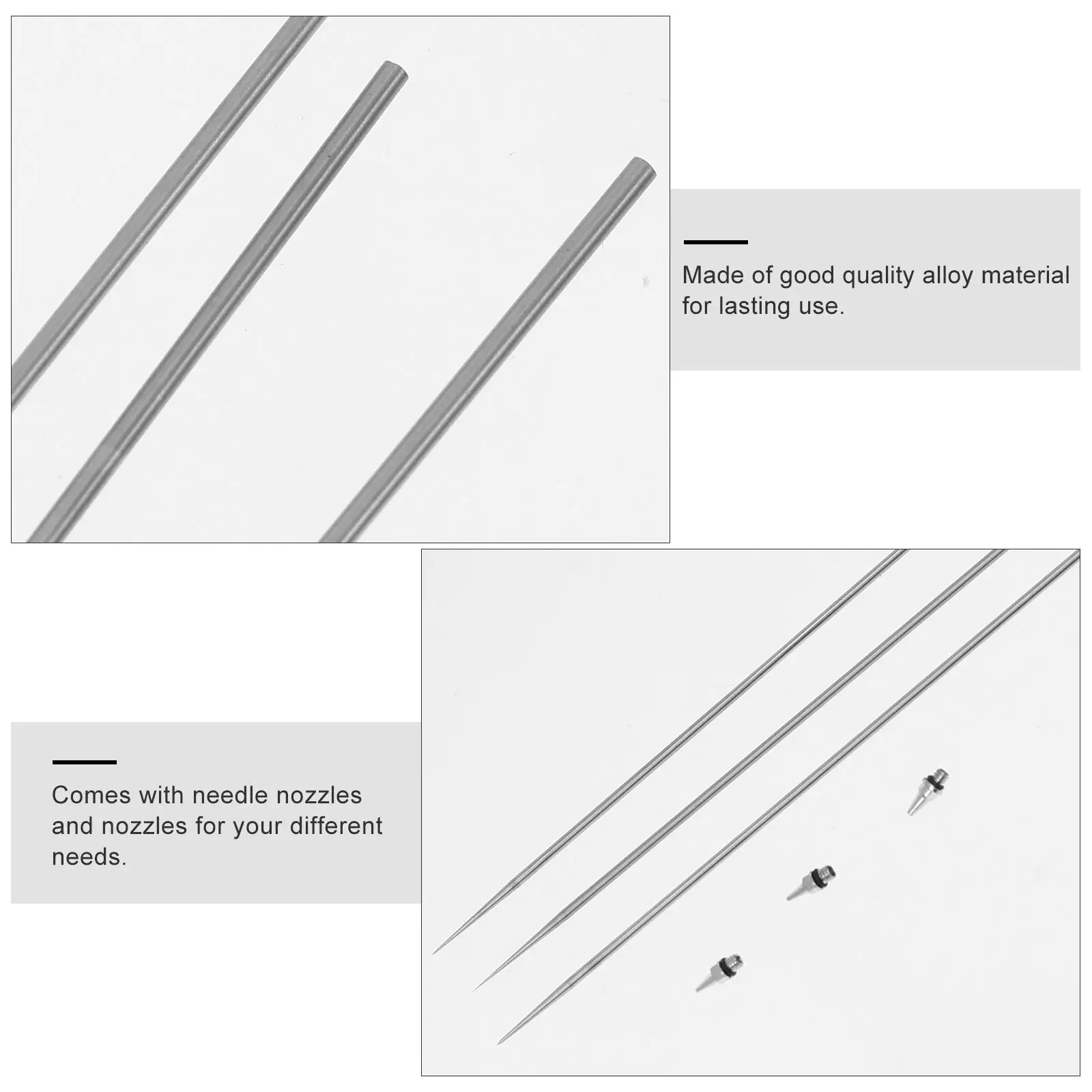 6 Pcs Airbrush Accessories Kit Alloy Material Needle Nozzles Caps Replacement Parts for Spray Sprayer Repair Supplies
6 Pcs Airbrush Accessories Kit Alloy Material Needle Nozzles Caps Replacement Parts for Spray Sprayer Repair Supplies