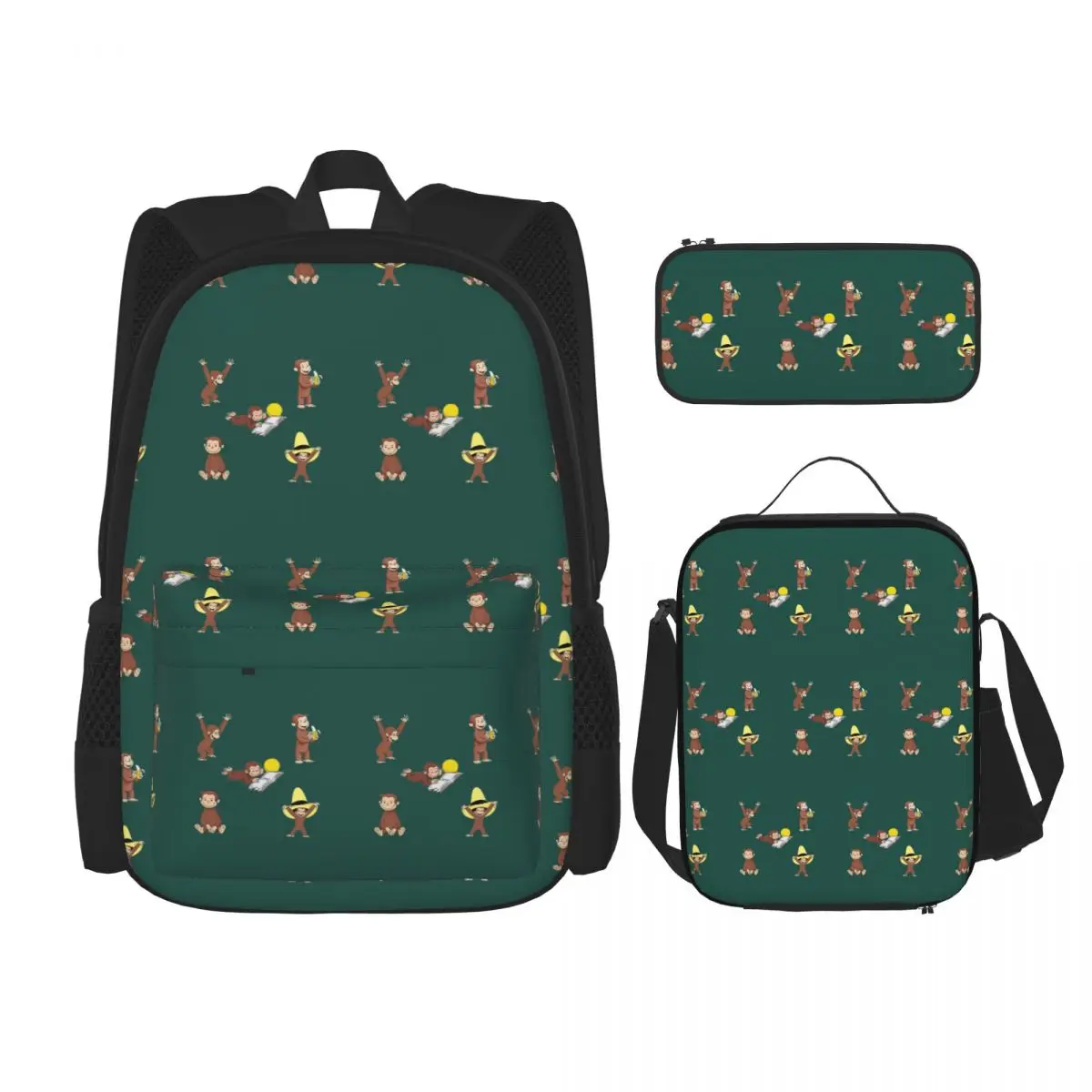 George The Curious Monkey Cartoon For Kids Pack Backpacks Students School Bags Kids Rucksack Lunch Bag Pen Bag Three-Piece Set
George The Curious Monkey Cartoon For Kids Pack Backpacks Students School Bags Kids Rucksack Lunch Bag Pen Bag Three-Piece Set