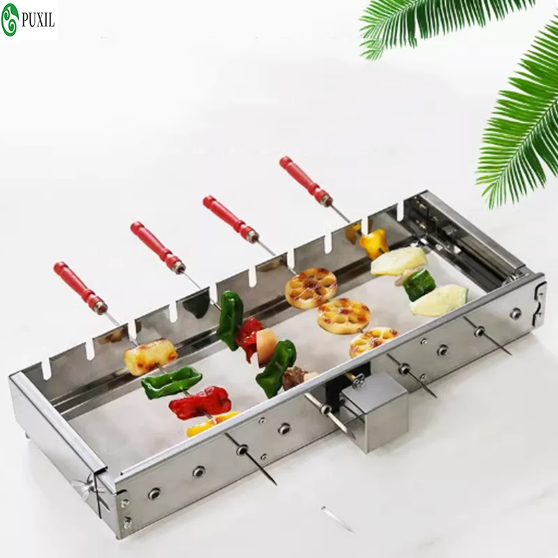 Commercial Barbecue Skewers Griddle Stainless Steel Grill Automatic Meat Rotate Machine Width Adjustable Hot Dog Roller
Commercial Barbecue Skewers Griddle Stainless Steel Grill Automatic Meat Rotate Machine Width Adjustable Hot Dog Roller