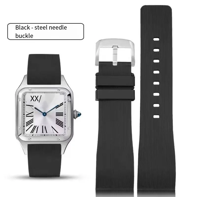 20 21 23mm high quality rubber wristband ADAPTS Cartier santos100 Santos Wristband WSA0009 Waterproof wristband accessories
20 21 23mm high quality rubber wristband ADAPTS Cartier santos100 Santos Wristband WSA0009 Waterproof wristband accessories