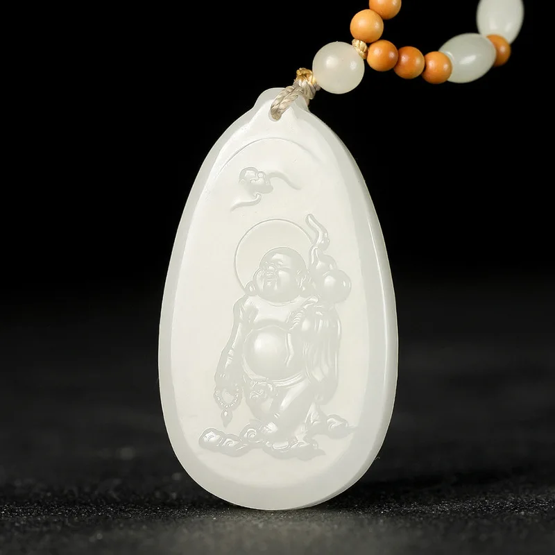 Hotan Jade Laughing Pendant - Fortune Is Before Your Eyes, Buddha Brings Happiness And Prosperity
Hotan Jade Laughing Pendant - Fortune Is Before Your Eyes, Buddha Brings Happiness And Prosperity