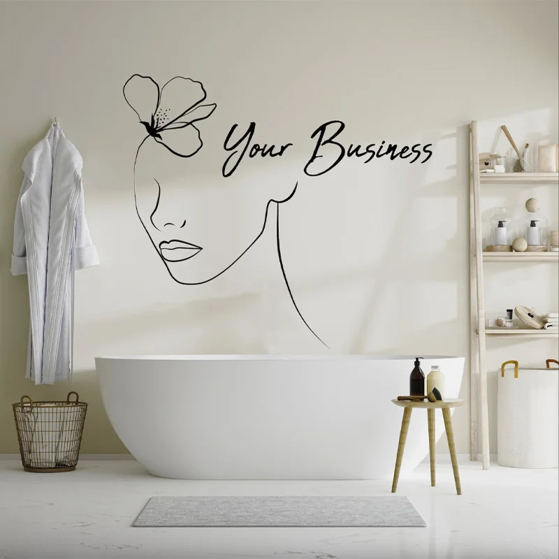Personalized Business Name Spa Salon Wall Decal Vinyl Interior Design Decor Beauty Salon Women Face Aesthetics Wall Sticker Q039
Personalized Business Name Spa Salon Wall Decal Vinyl Interior Design Decor Beauty Salon Women Face Aesthetics Wall Sticker Q039