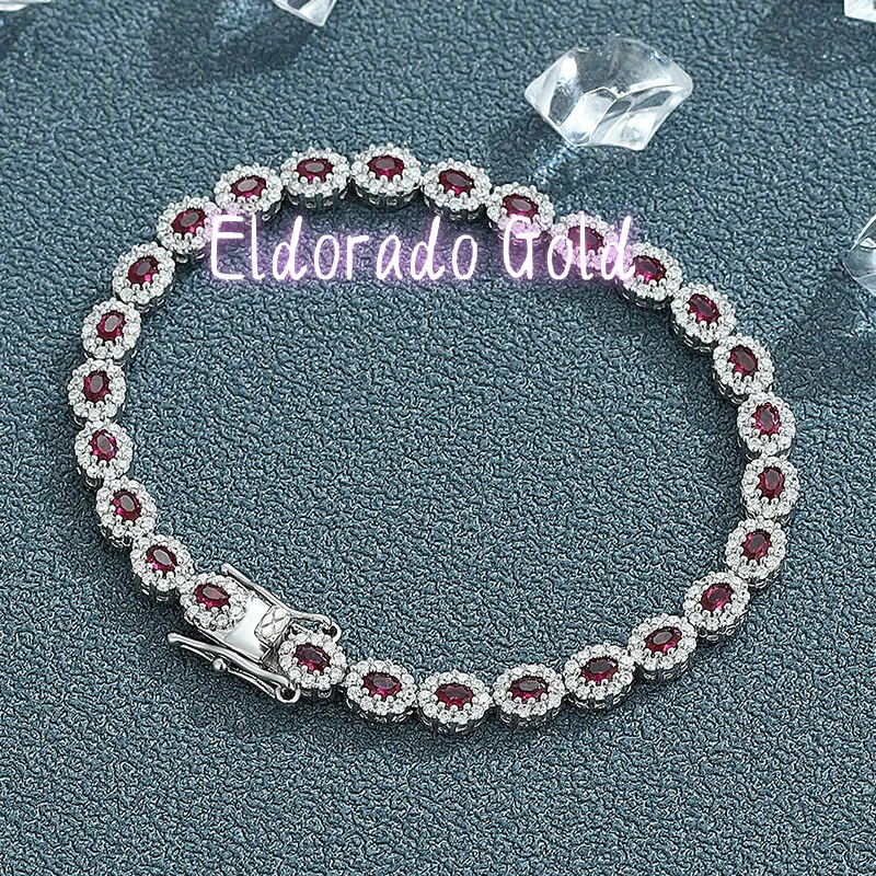 Eldorado Gold Luxury Solid Platinum PT950 Women's Red Blue Green Moissanite Diamond Bracelet Rob Tennis Bracelet
Eldorado Gold Luxury Solid Platinum PT950 Women's Red Blue Green Moissanite Diamond Bracelet Rob Tennis Bracelet
