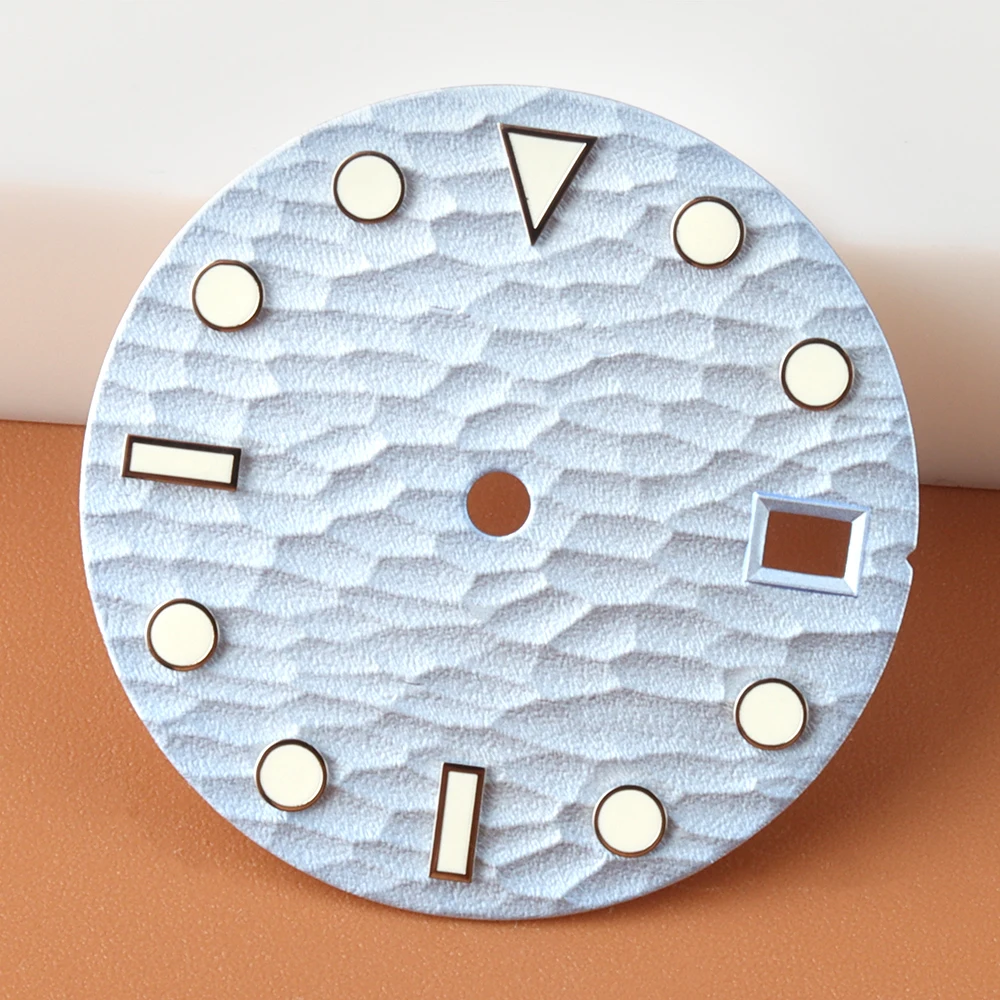 28.5mm NH35 Wave Watch Dial 316L Stainless Steel Suitable For NH35/NH36 Movement High Quality Watch Modification Accessories
28.5mm NH35 Wave Watch Dial 316L Stainless Steel Suitable For NH35/NH36 Movement High Quality Watch Modification Accessories