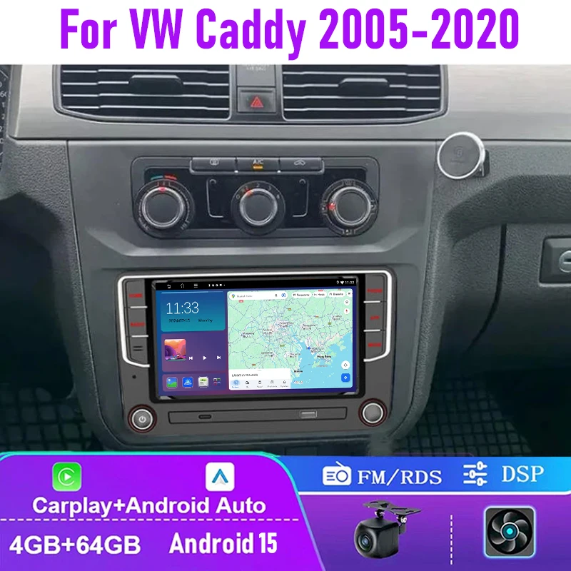 7'' 4+64GB For VW Caddy 2005-2020 Car Radio Android 15 Intelligent System Support Apple CarPlay GPS Navi FM BT
7'' 4+64GB For VW Caddy 2005-2020 Car Radio Android 15 Intelligent System Support Apple CarPlay GPS Navi FM BT
