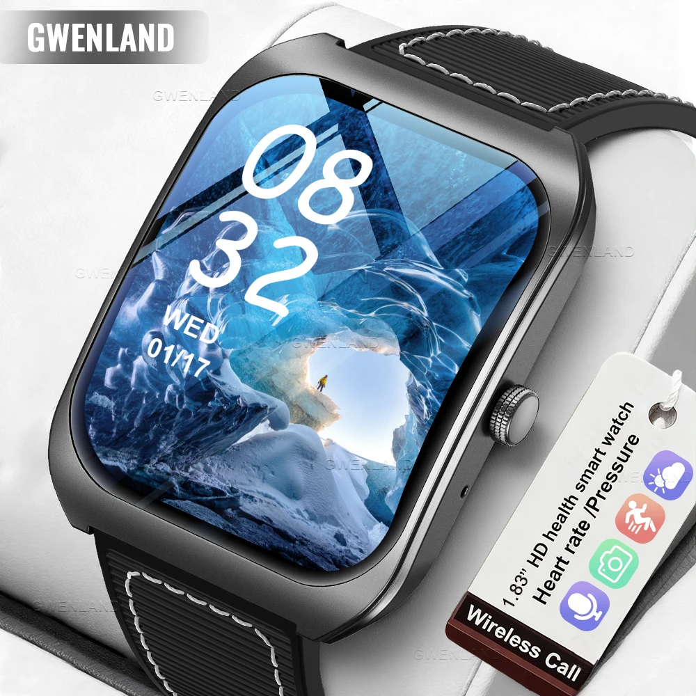 Smartwatch For Men And Women Gift, 1.83 Inch Full Touch Screen Smartwatch With Text And Call Capabilities, Android IPhone, Fitn
Smartwatch For Men And Women Gift, 1.83 Inch Full Touch Screen Smartwatch With Text And Call Capabilities, Android IPhone, Fitn