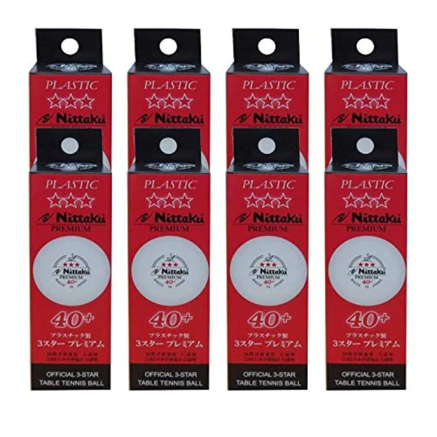 NITTAKU 3-Star Premium 40+ Table Tennis Balls for Indoor Use White Color High Bounce and Durable Material Ideal for Competitive
NITTAKU 3-Star Premium 40+ Table Tennis Balls for Indoor Use White Color High Bounce and Durable Material Ideal for Competitive