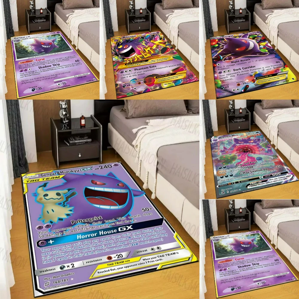 MINISO Pokemon Purple Gengar Card Carpet Soft Rug for Living Room Decor Man Cave Bedroom Balcony Coffee Table Mat Kids Play Mat
MINISO Pokemon Purple Gengar Card Carpet Soft Rug for Living Room Decor Man Cave Bedroom Balcony Coffee Table Mat Kids Play Mat