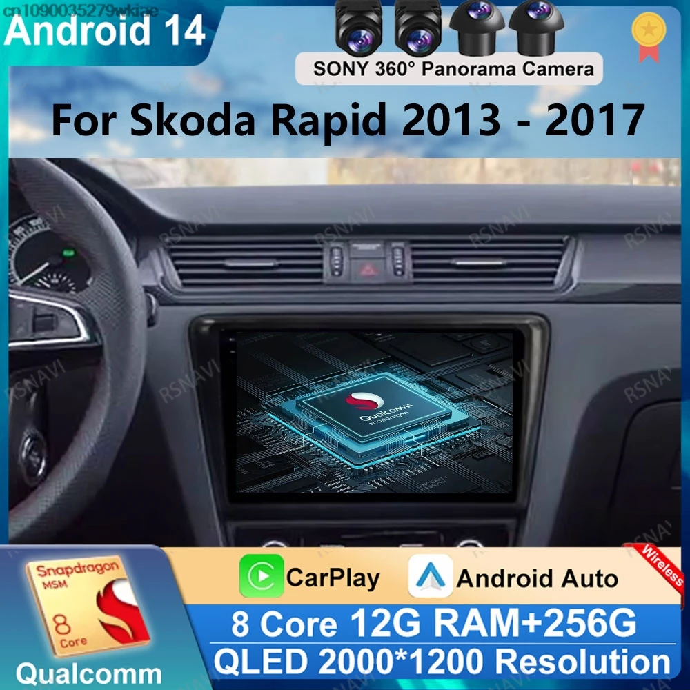 Android 14 Car Radio For Skoda Rapid 2013 - 2017 Head Unit 5G WIFI Multimedia Stereo DVD 2DIN Wireless Carplay Auto GPS 4G LTE
Android 14 Car Radio For Skoda Rapid 2013 - 2017 Head Unit 5G WIFI Multimedia Stereo DVD 2DIN Wireless Carplay Auto GPS 4G LTE