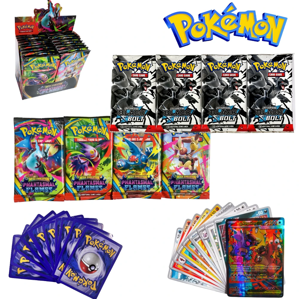 English Pokemon TCG Cards 9+1 Per Pack, Mega Evolution Phantasmal Flames Booster Box Trading Game Collection Set
English Pokemon TCG Cards 9+1 Per Pack, Mega Evolution Phantasmal Flames Booster Box Trading Game Collection Set