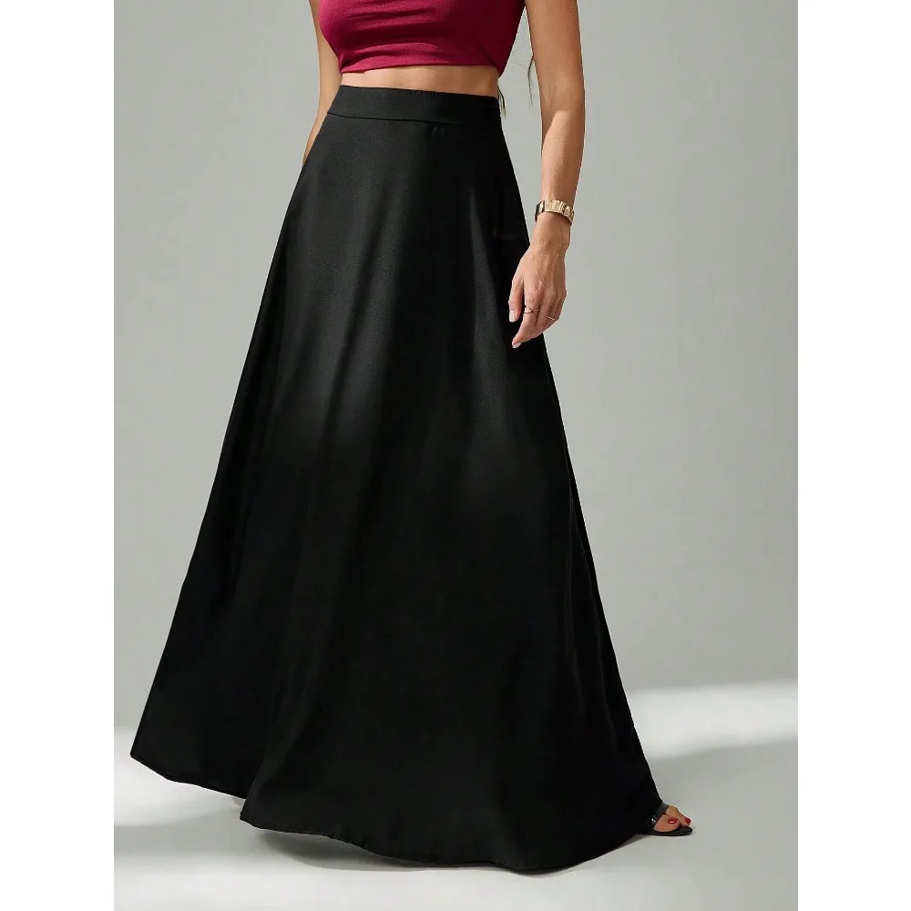 Осенний сезон, модный стиль, ткань из смеси полиэстера, элегантная черная юбка средней длины, длинная юбка-зонтик
Осенний сезон, модный стиль, ткань из смеси полиэстера, элегантная черная юбка средней длины, длинная юбка-зонтик