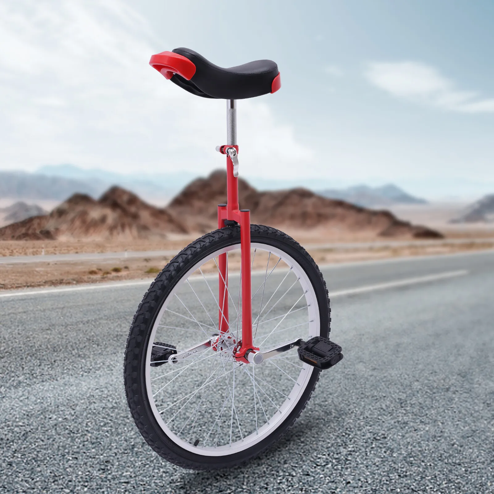 24" Unicycle with Thickened Steel Pipe Adjustable Seat Sports Wheel Unicycle
24" Unicycle with Thickened Steel Pipe Adjustable Seat Sports Wheel Unicycle