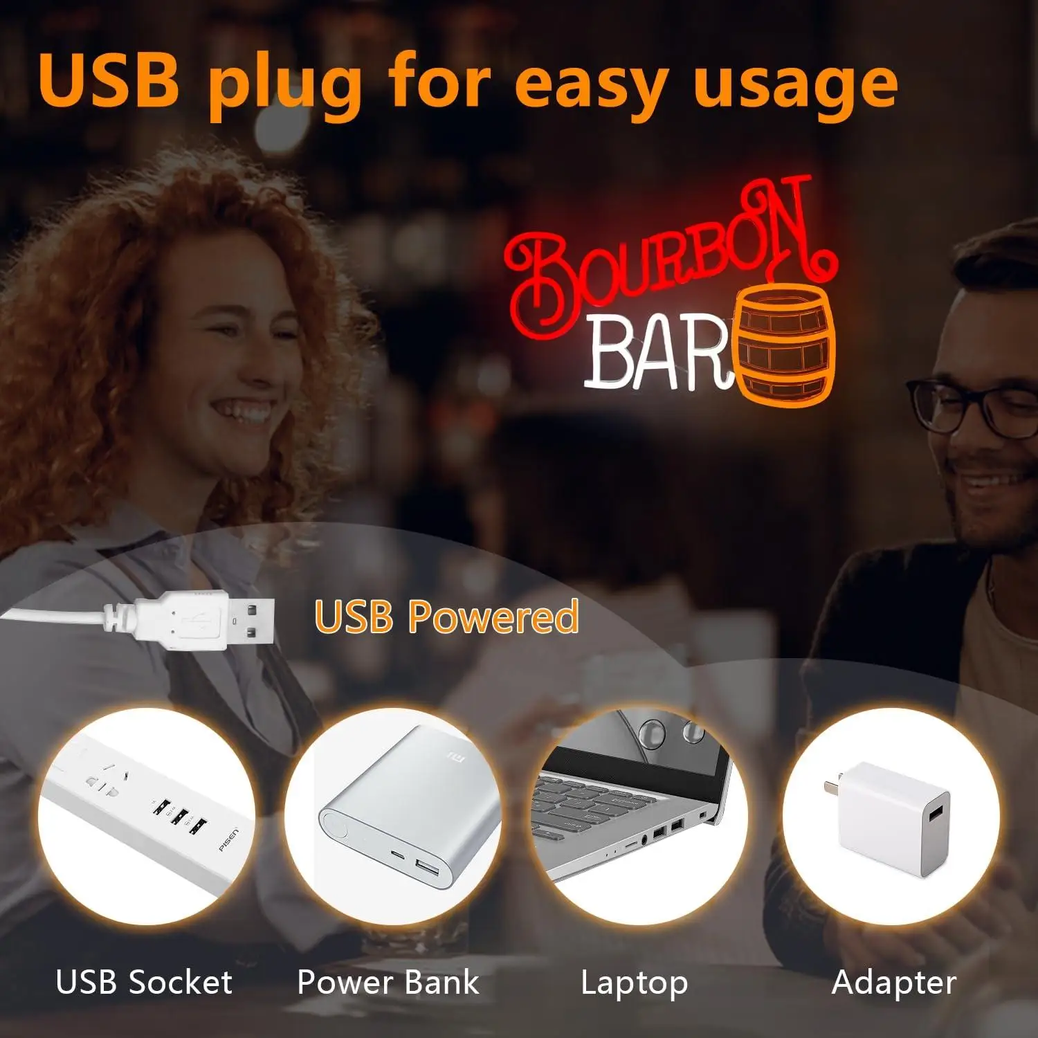 Bourbon Bar Neon Sign Whiskey USB Dimmable LED Lights for Man Cave Garage Business Beer Bistro Home Bar Decor Speakeasy Party
Bourbon Bar Neon Sign Whiskey USB Dimmable LED Lights for Man Cave Garage Business Beer Bistro Home Bar Decor Speakeasy Party