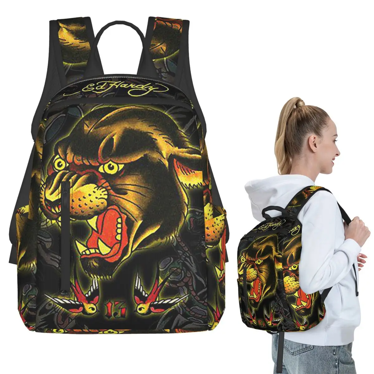 Ed-hardy Tattoo Tiger Skull Backpack Student BookBag Kids School Bag Laptop Shoulder Bags Boys Girls
Ed-hardy Tattoo Tiger Skull Backpack Student BookBag Kids School Bag Laptop Shoulder Bags Boys Girls