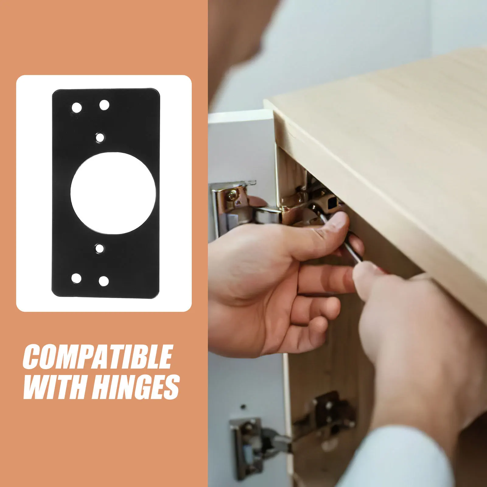 2 Pcs Square Hinge Repair Plate Hinges for Cabinet Doors Stainless Steel Kitchen
2 Pcs Square Hinge Repair Plate Hinges for Cabinet Doors Stainless Steel Kitchen