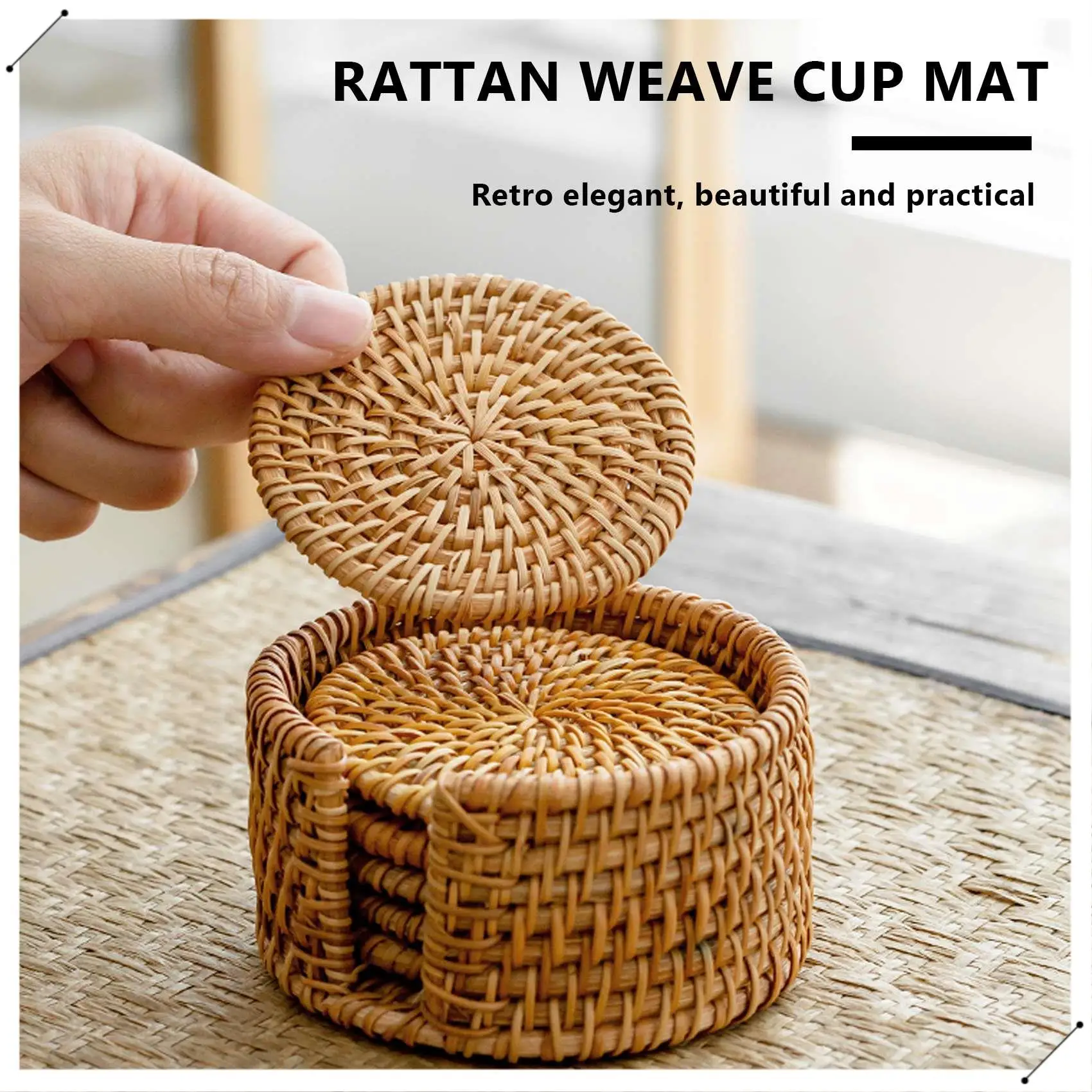 6Pcs/ Drink Coasters Set For Kungfu Tea Accessories Round Tableware Placemat Dish Mat Rattan Weave Cup Mat Pad Diameter 8Cm
6Pcs/ Drink Coasters Set For Kungfu Tea Accessories Round Tableware Placemat Dish Mat Rattan Weave Cup Mat Pad Diameter 8Cm