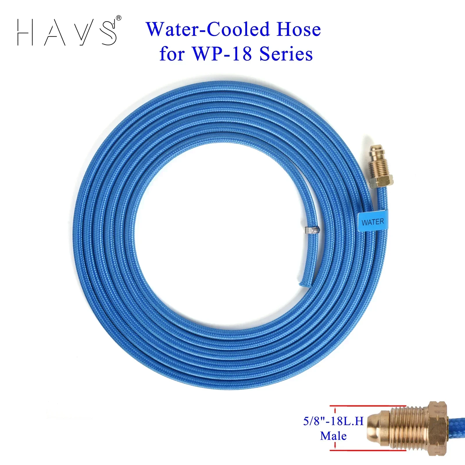 3.8m(12.5ft)/7.6m(25ft) TIG Torch Water-Cooled Hose Fit WP18 Series w/ 5/8"-18L.H Female Connectors
3.8m(12.5ft)/7.6m(25ft) TIG Torch Water-Cooled Hose Fit WP18 Series w/ 5/8"-18L.H Female Connectors