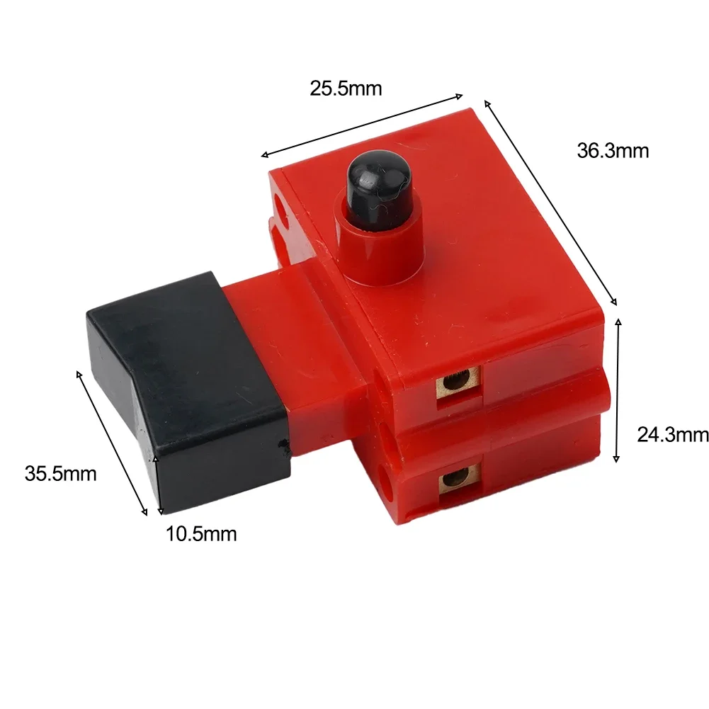 FA2-10/2B Trigger Switch Black+Red Cutting Machine Switch 10(10)A 250V 5E4 Electric Hardware Tools For Power Controlling Plastic
FA2-10/2B Trigger Switch Black+Red Cutting Machine Switch 10(10)A 250V 5E4 Electric Hardware Tools For Power Controlling Plastic