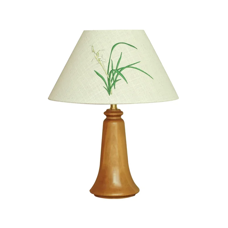Orchid zen solid wood atmosphere light retro high-end master bedroom bedside new Chinese fabric living room table lamp
Orchid zen solid wood atmosphere light retro high-end master bedroom bedside new Chinese fabric living room table lamp