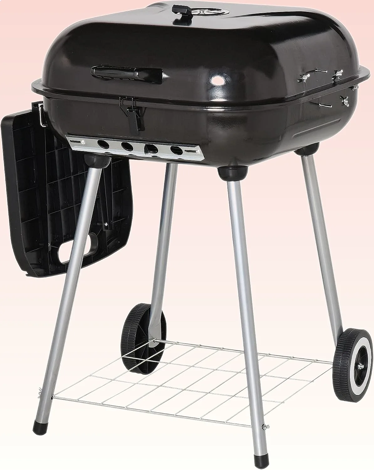 Outsunny Portable Charcoal Grill with Foldable Side Shelf, BBQ Smoker on Wheels for Camping
Outsunny Portable Charcoal Grill with Foldable Side Shelf, BBQ Smoker on Wheels for Camping