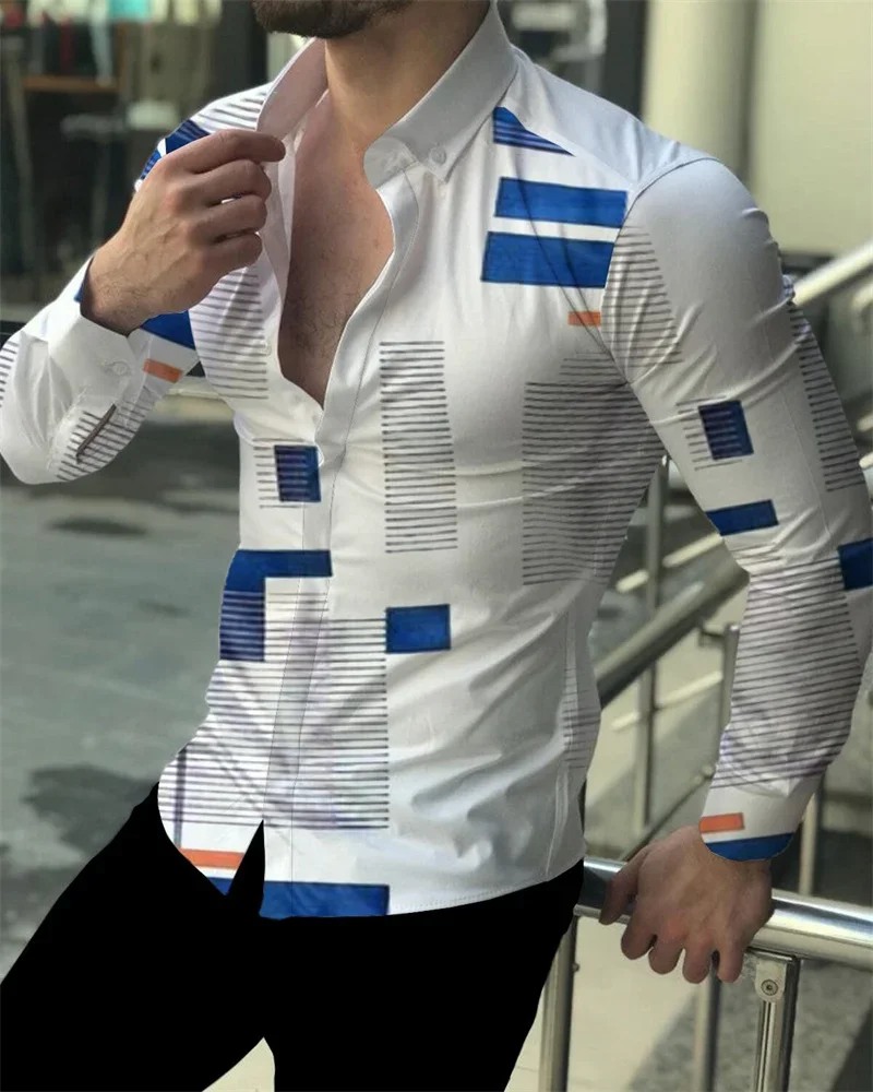Men's Luxury Social Men's Shirts Lapel Button Shirts Casual Plaid Print Long Sleeve Tops Mens Club Prom Cardigan Tops 2023
Men's Luxury Social Men's Shirts Lapel Button Shirts Casual Plaid Print Long Sleeve Tops Mens Club Prom Cardigan Tops 2023