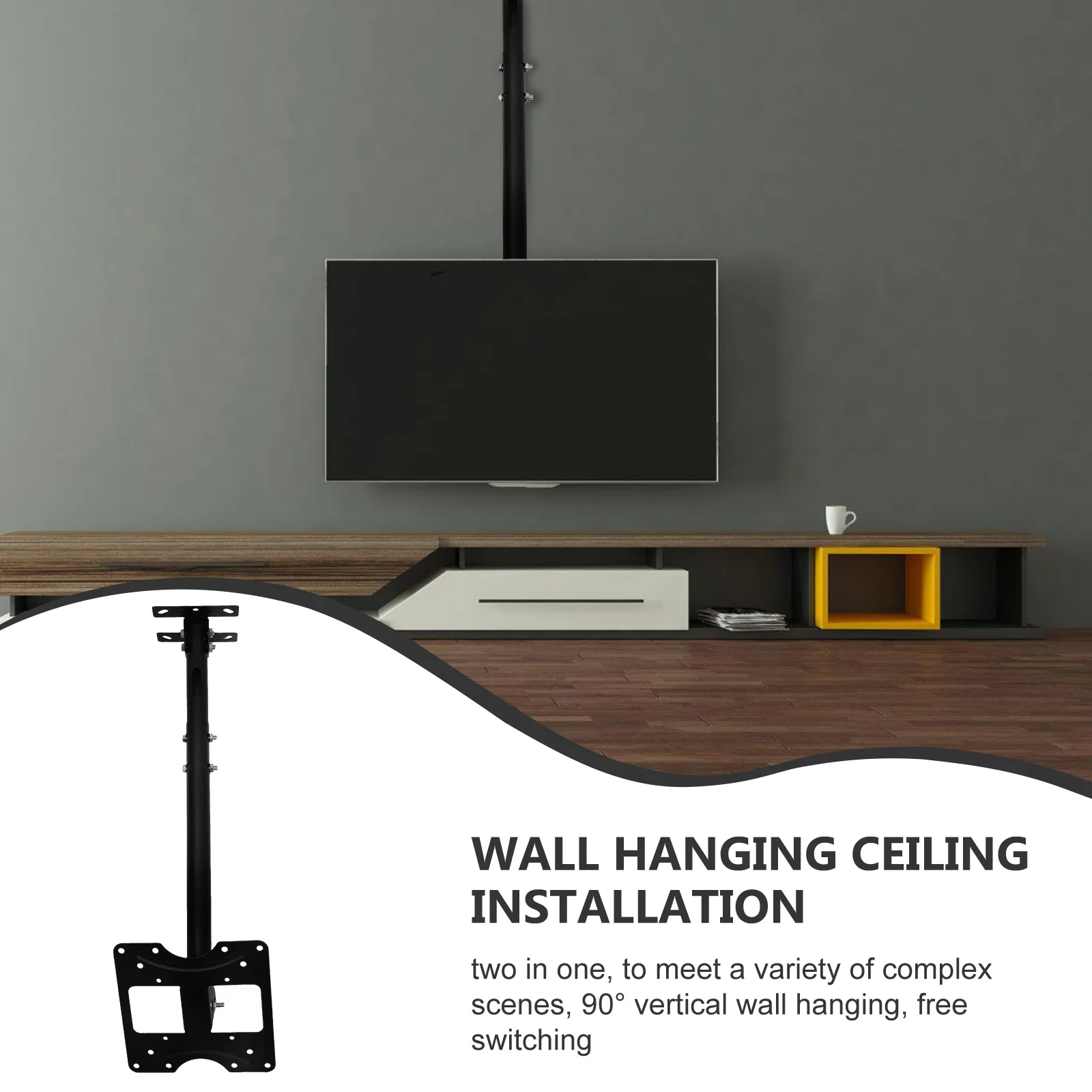 1pc Hanger Ceiling Wall Mount Bracket Adjustable Lcd Monitor Stand 14-42 Inch 360 Rotation Wall-Mounted Bracket For
1pc Hanger Ceiling Wall Mount Bracket Adjustable Lcd Monitor Stand 14-42 Inch 360 Rotation Wall-Mounted Bracket For