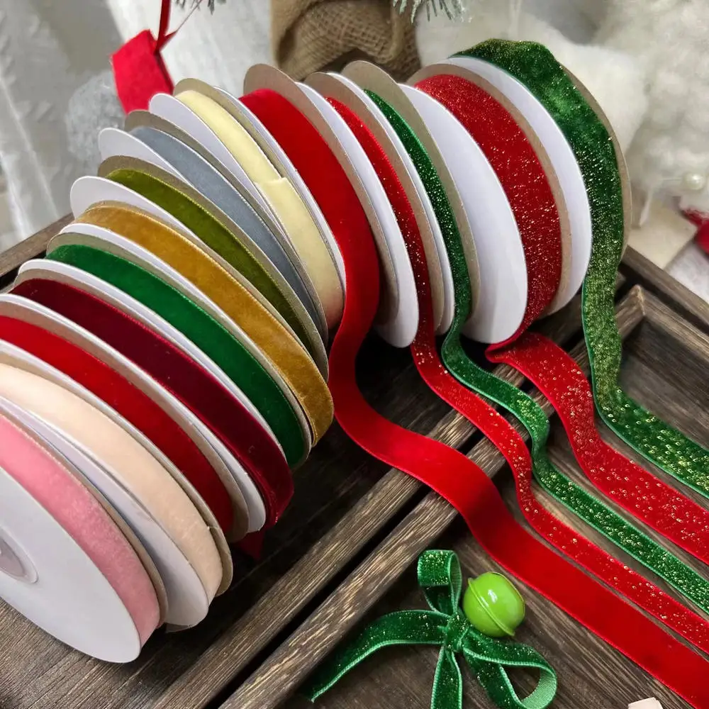 1cm/2cm Colour Single Face Line Polyester Velvet Ribbon For Bowknot Gift Wrapping Handmade Christmas Ribbon Party Decorations
1cm/2cm Colour Single Face Line Polyester Velvet Ribbon For Bowknot Gift Wrapping Handmade Christmas Ribbon Party Decorations