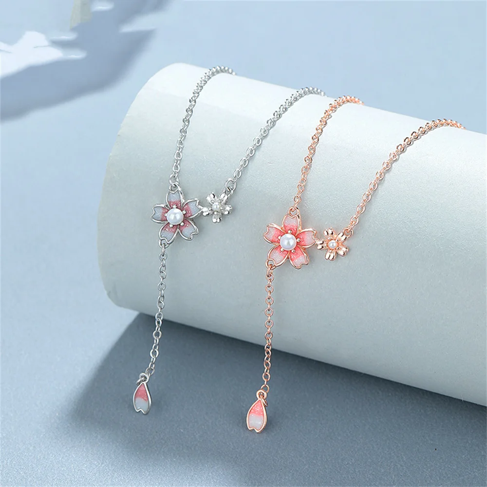 925 Sterling Silver Cherry Blossom Pearl Tassel Collarbone Chain, Korean INS Style, Niche Women's Jewelry
925 Sterling Silver Cherry Blossom Pearl Tassel Collarbone Chain, Korean INS Style, Niche Women's Jewelry
