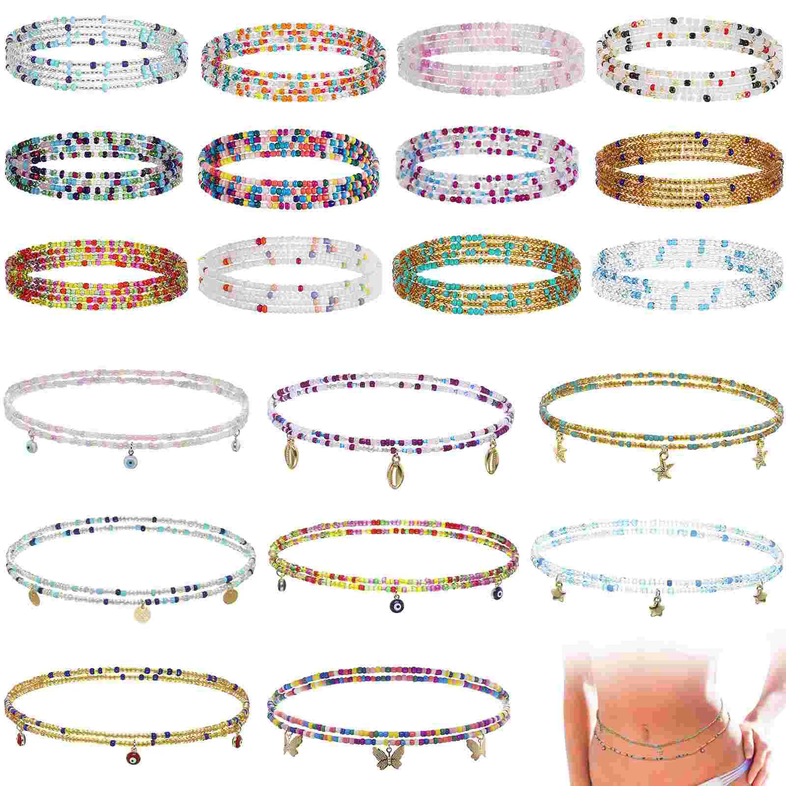 Women's Waist Bead Chain Bohemian Wasit Chains Layered Belly Beads Waistbeads for Body Decor
Women's Waist Bead Chain Bohemian Wasit Chains Layered Belly Beads Waistbeads for Body Decor